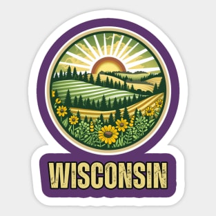 Wisconsin State USA Sticker